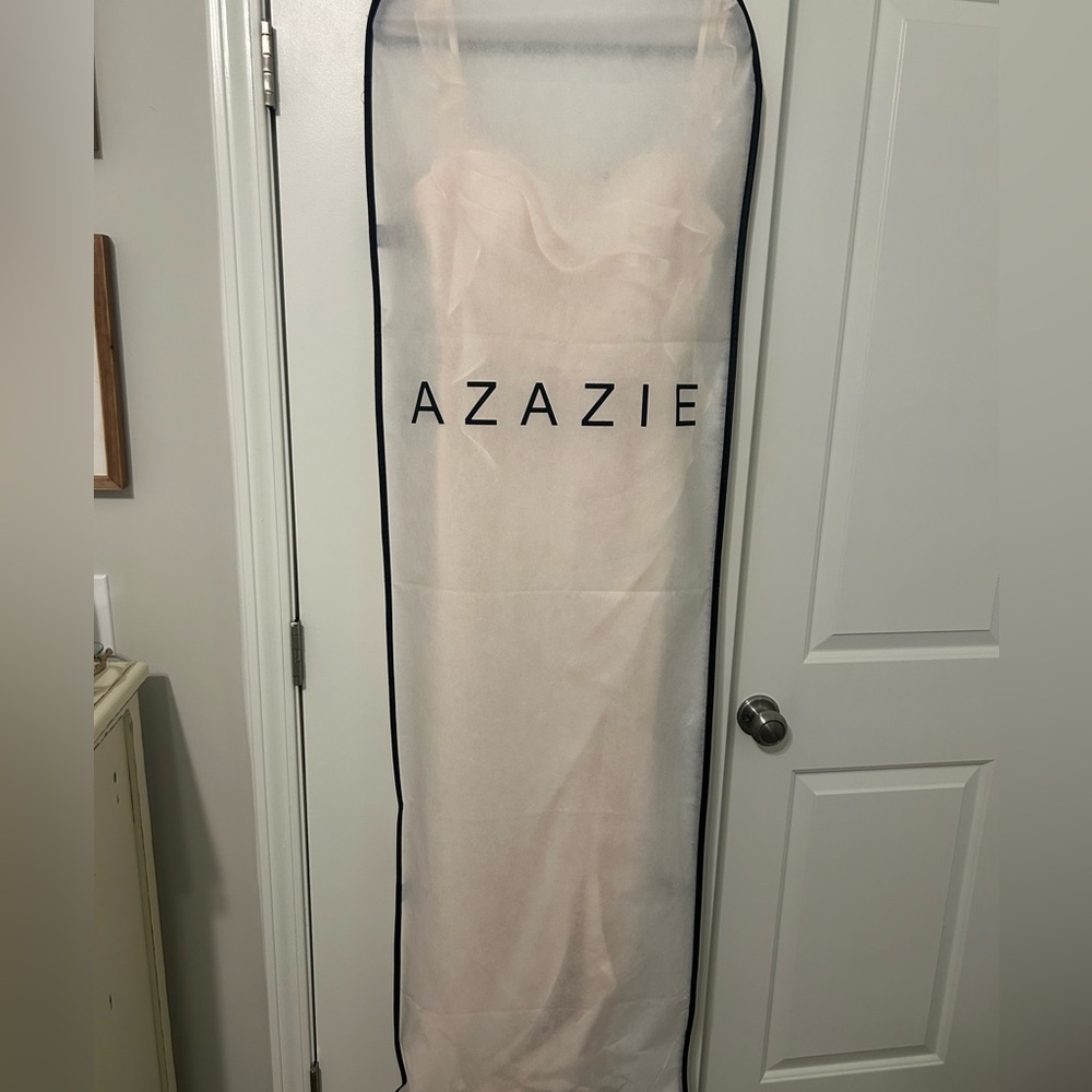 Azazie x Barbie Sweetheart Pleated Ruffle Chiffon Mermaid Dress - Picture 3 of 13